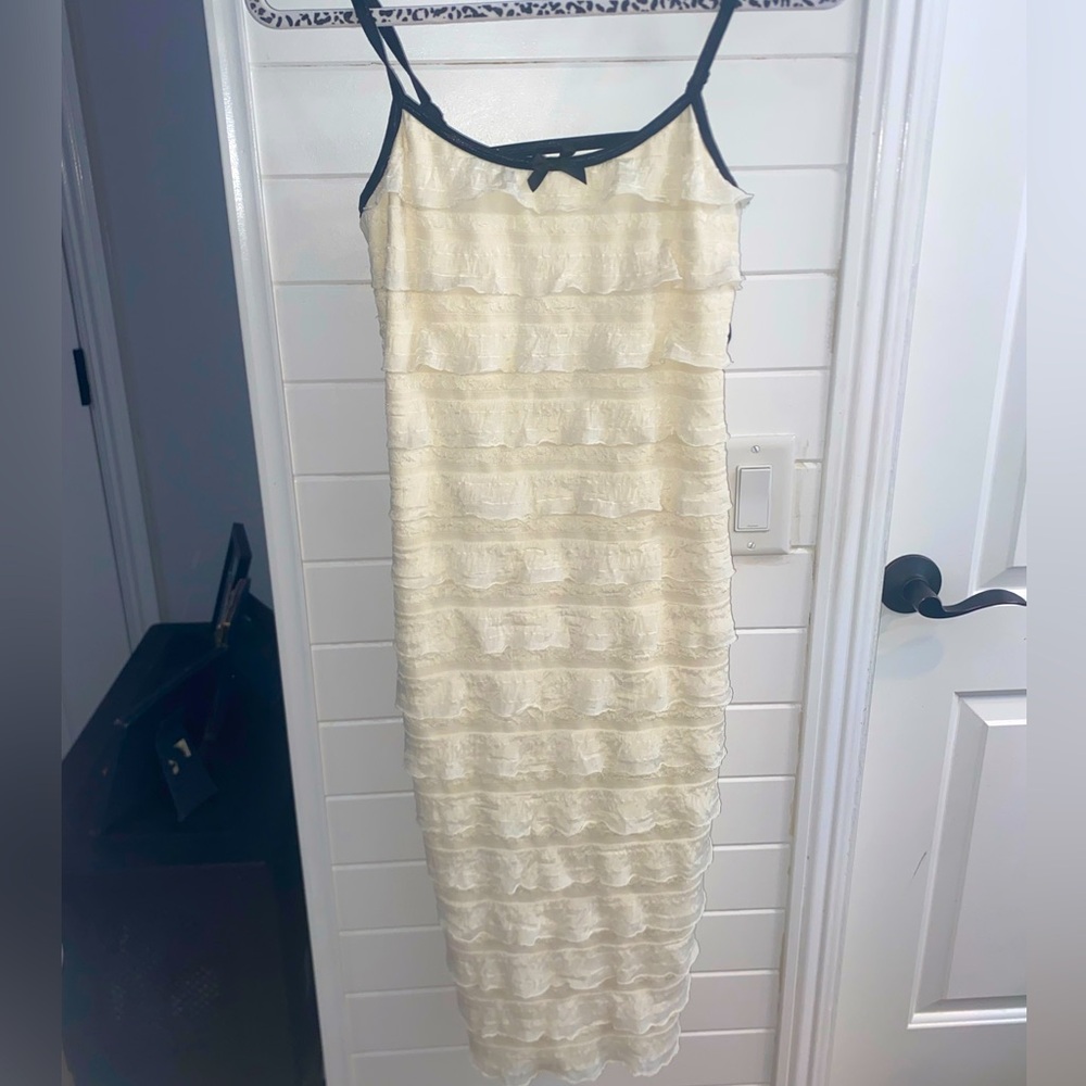 White ruffle dress